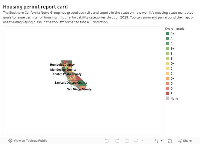 Housing permit report cardThe Southern California News Group has graded each city and county in the state on how well it