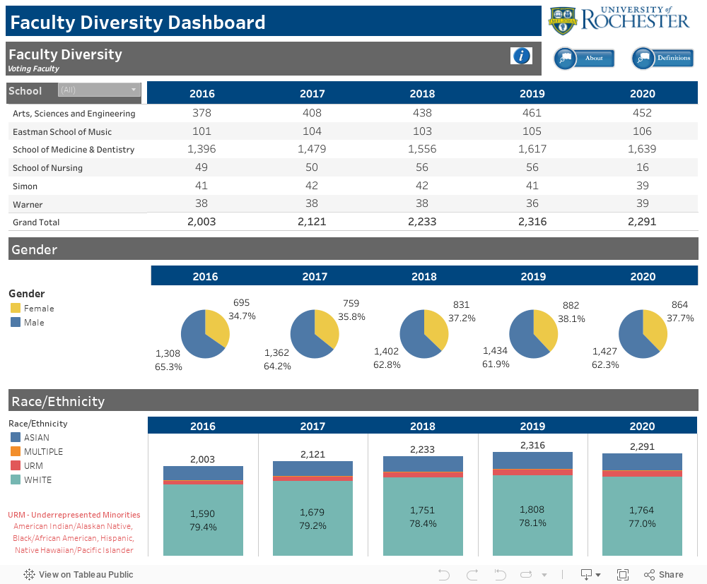 Faculty Diversity Dashboard 