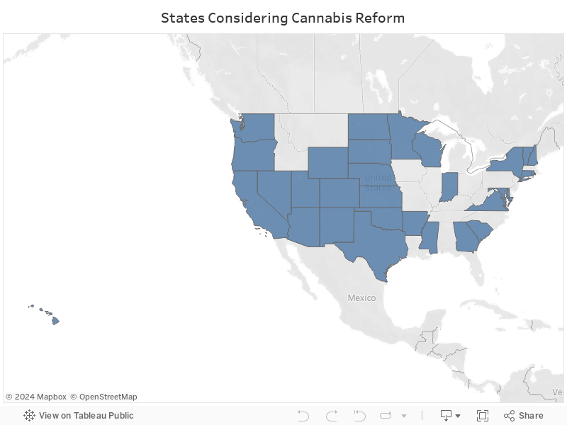 Map of Cannabis Bills in Play 