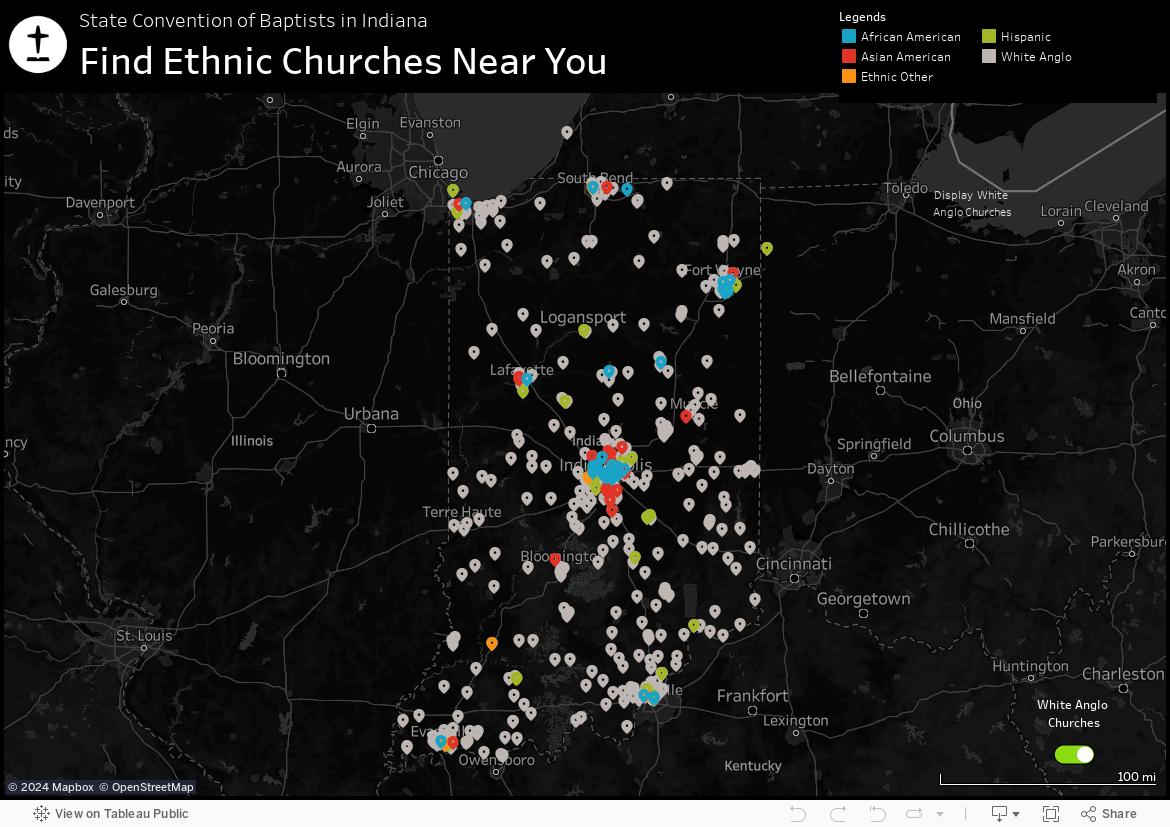 Find SBC Ethnic Churches Near Me Dashboard 