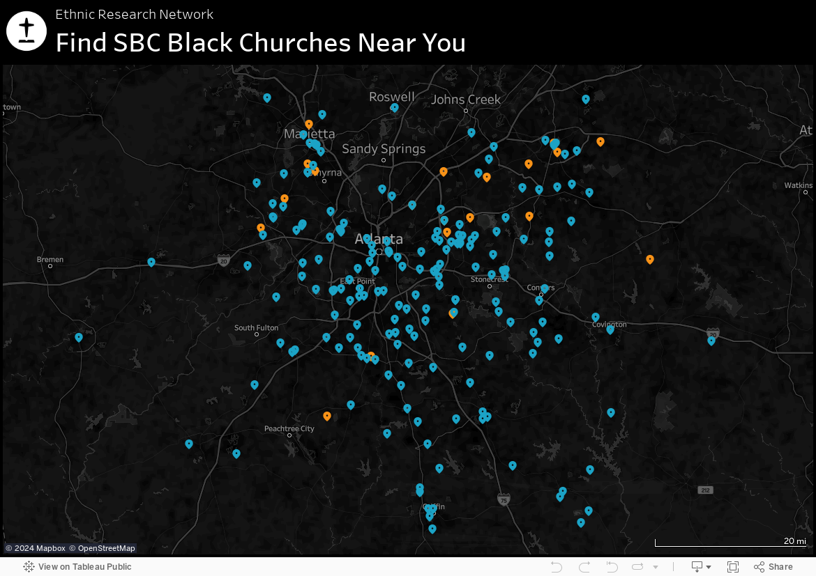 Find SBC Ethnic Churches Near Me Dashboard 