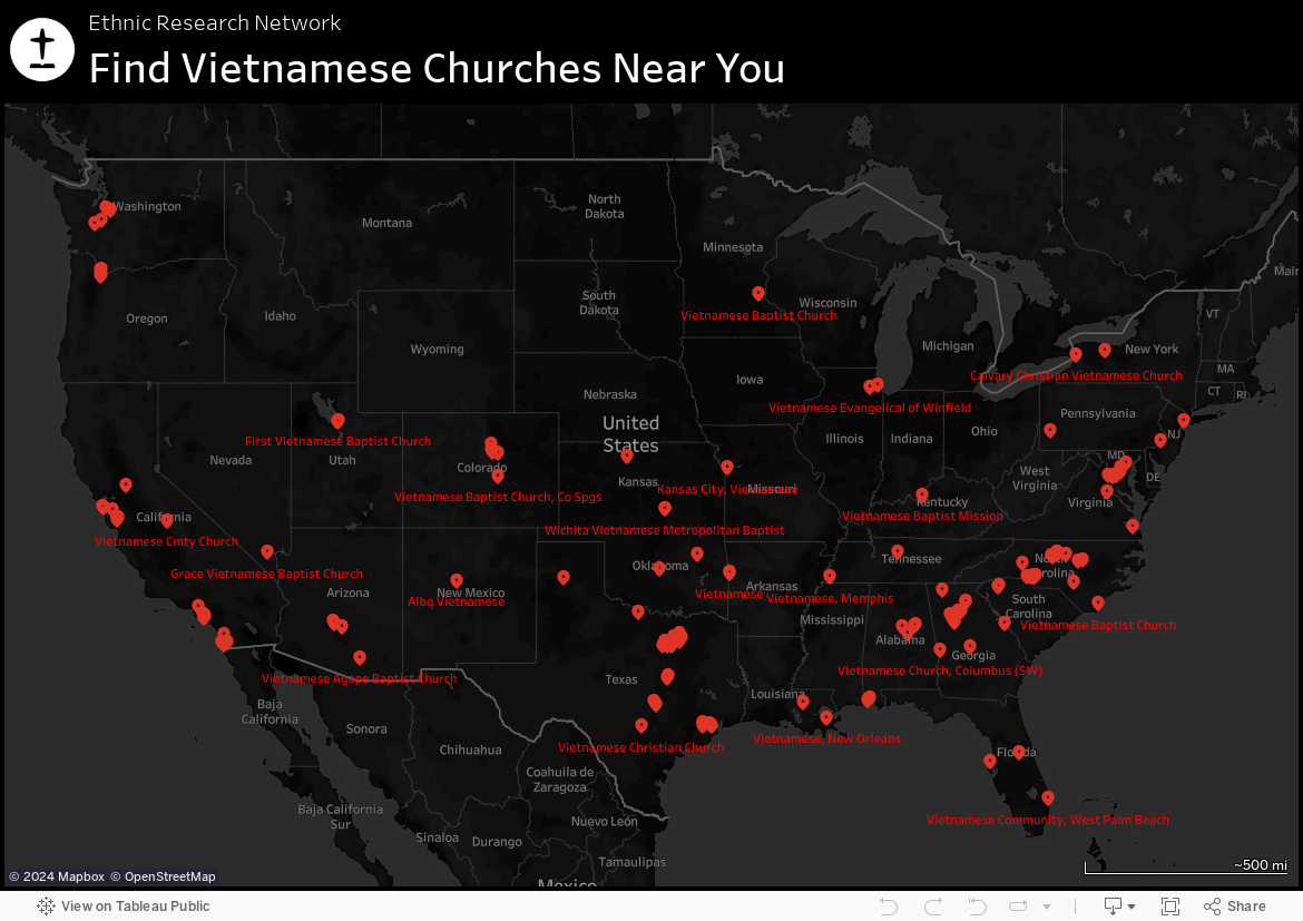 Find SBC Ethnic Churches Near Me Dashboard 