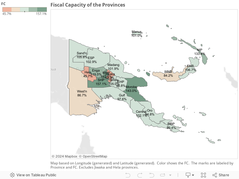 Fiscal Capacity of the Provinces 