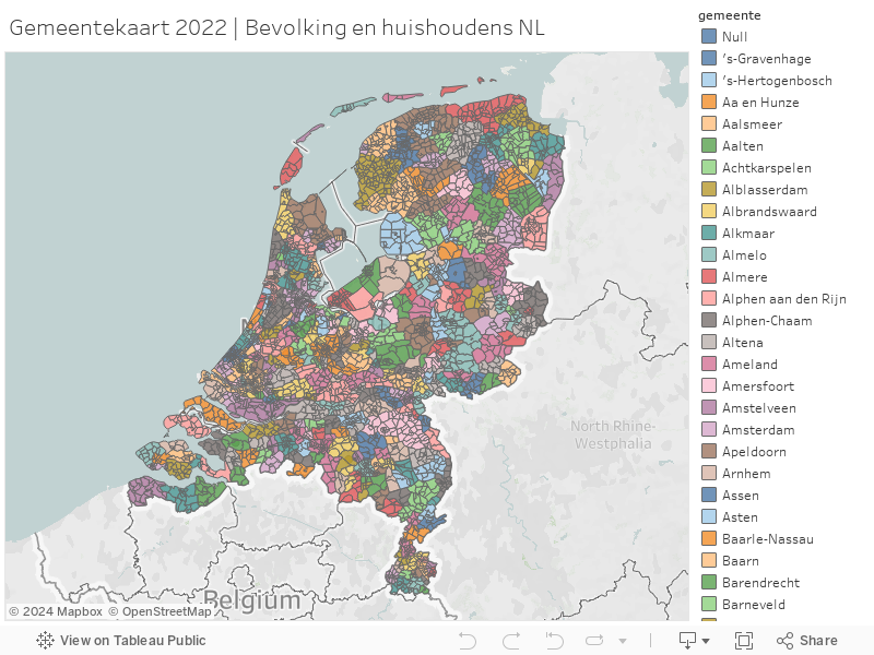 Gemeentekaart 2022 | Bevolking en huishoudens NL 