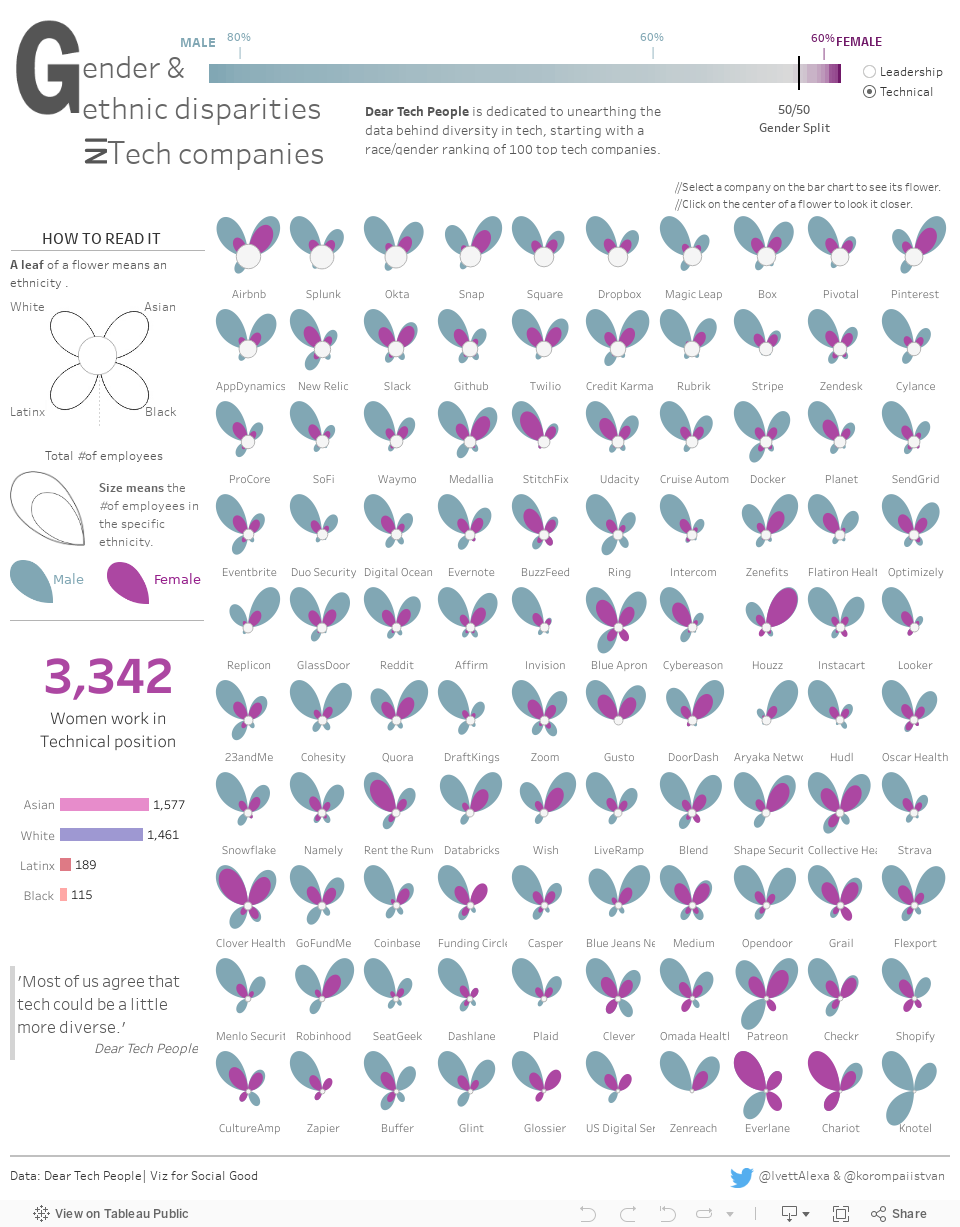 Gender&Ethnic disparities in Tech Companies 