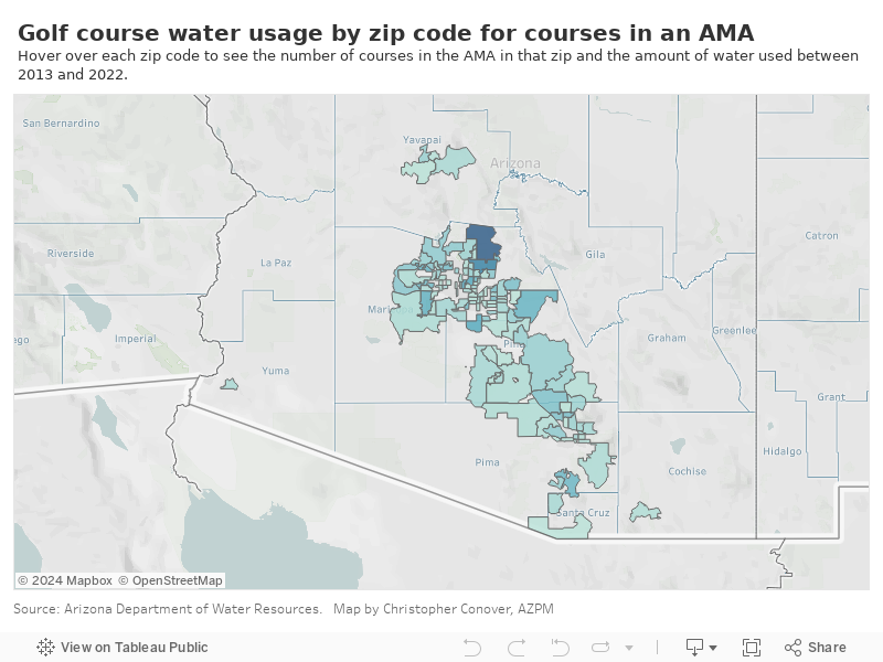 DASH water use by Zip map 