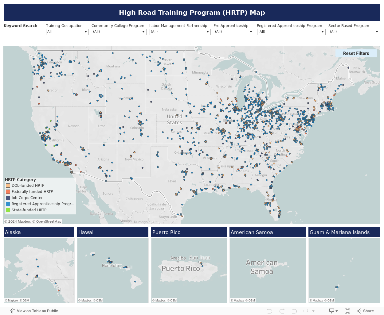 High Road Training Program Map 