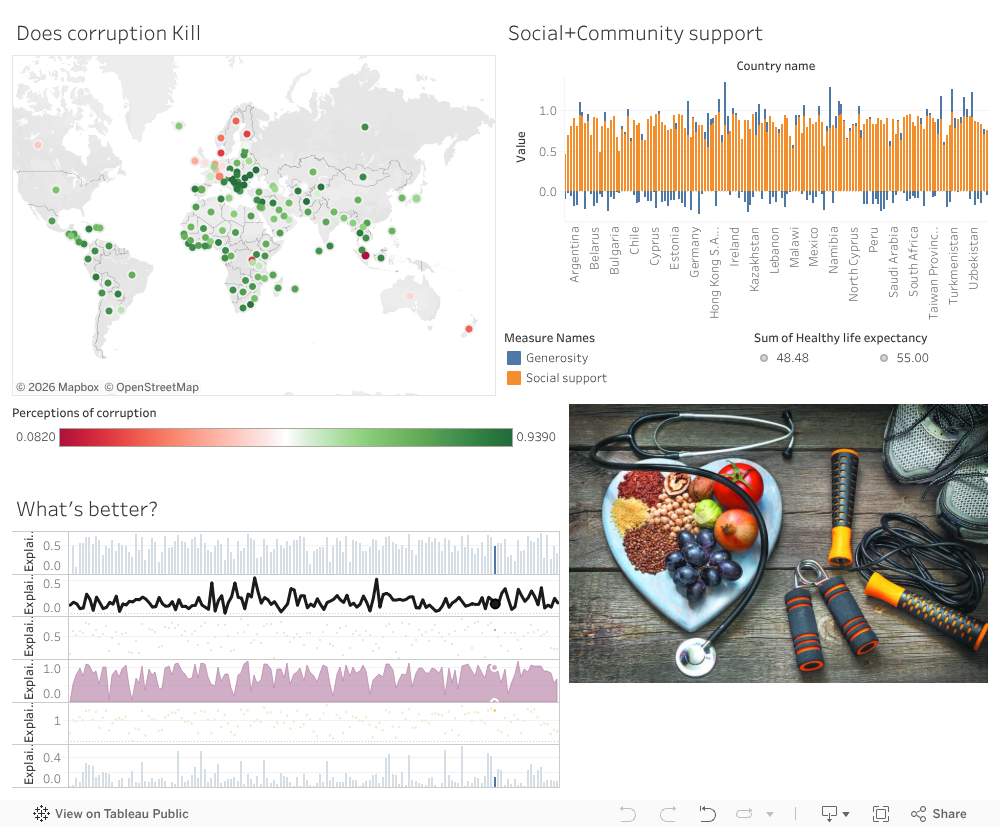 Screenshot of a dashboard from the IronViz submissions