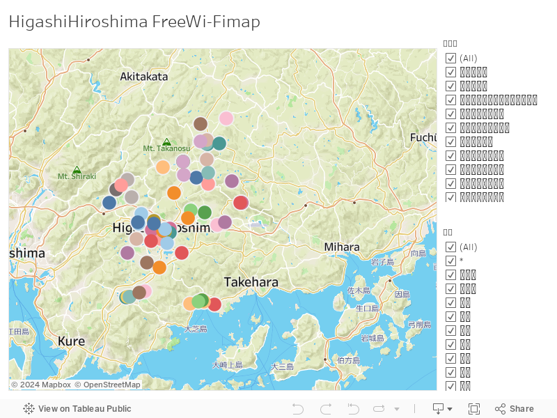 HigashiHiroshima FreeWi-Fimap 