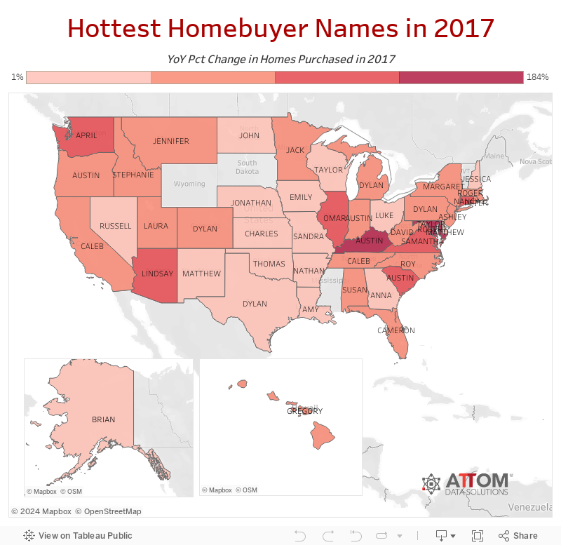 Hottest Homebuyer Names in 2017 