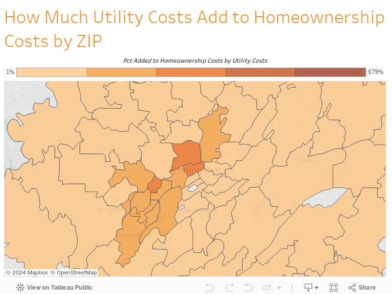 How Much Utility Costs Add to Homeownership Costs by ZIP 