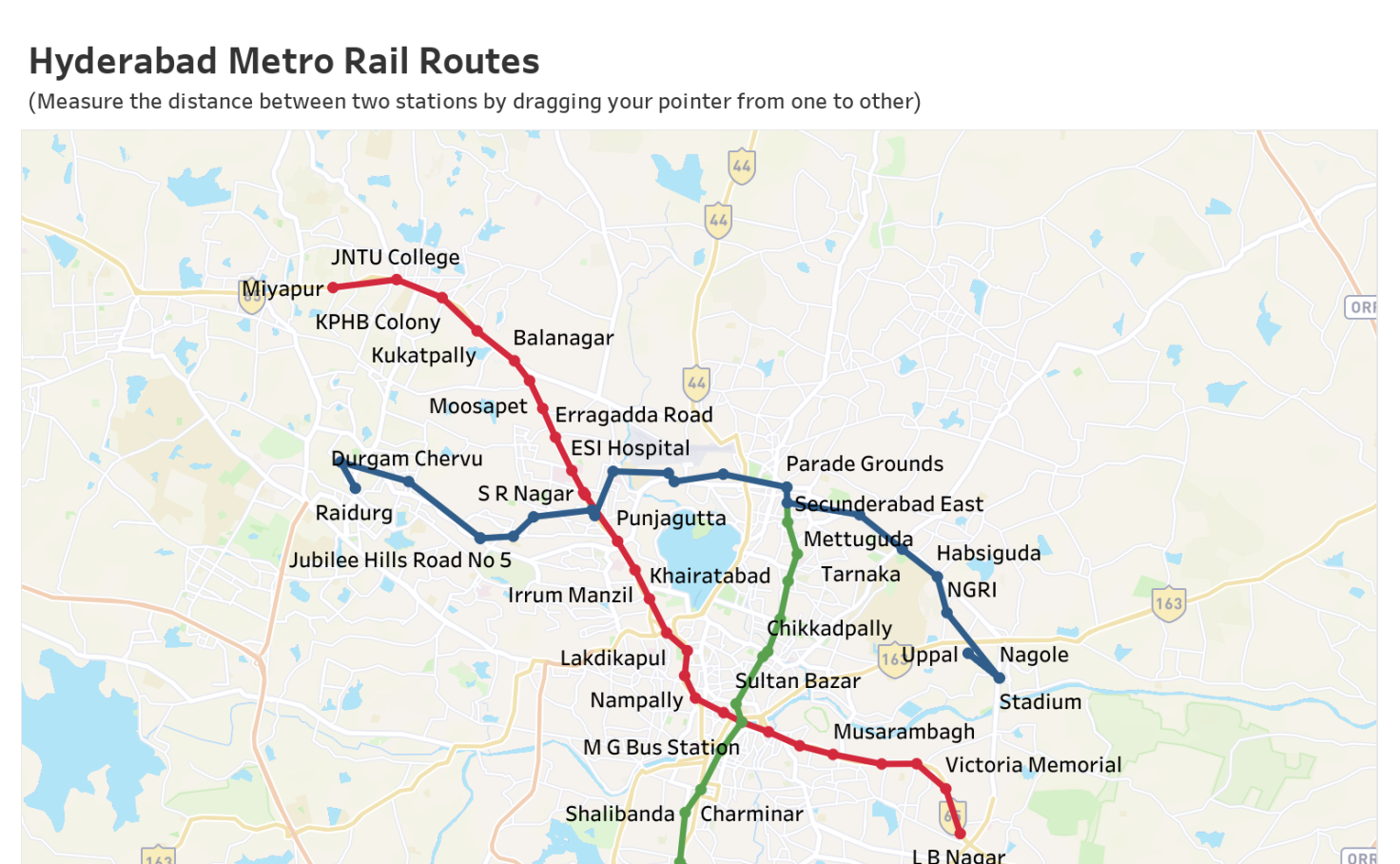 hyd metro rail route map