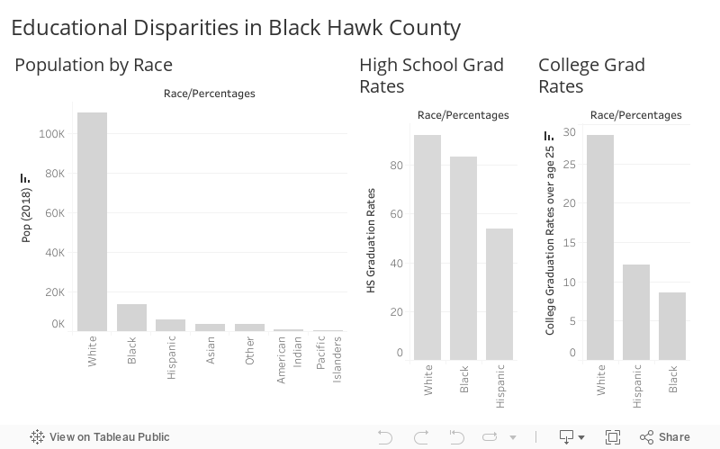 Graph of Educational Disparity by Race 