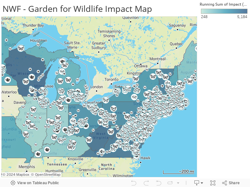 NWF - Garden for Wildlife Impact Map 