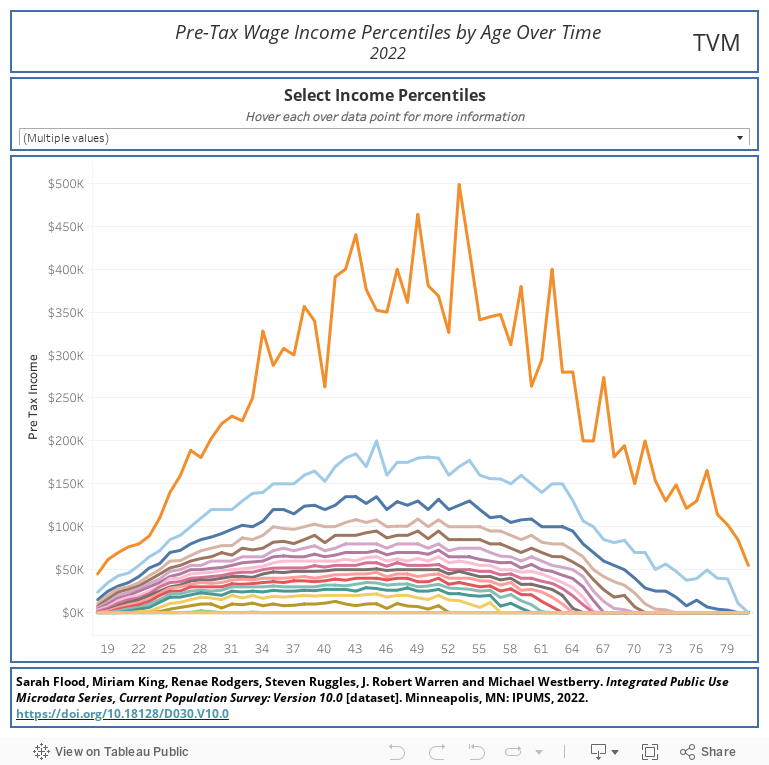 Income Percentiles by Age Over Time Dashboard 