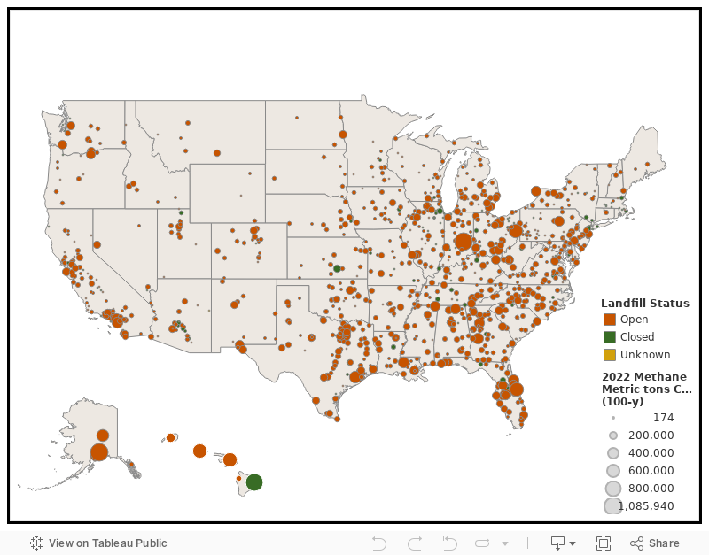 US Landfill Emissions Map — Don't Waste Our Future