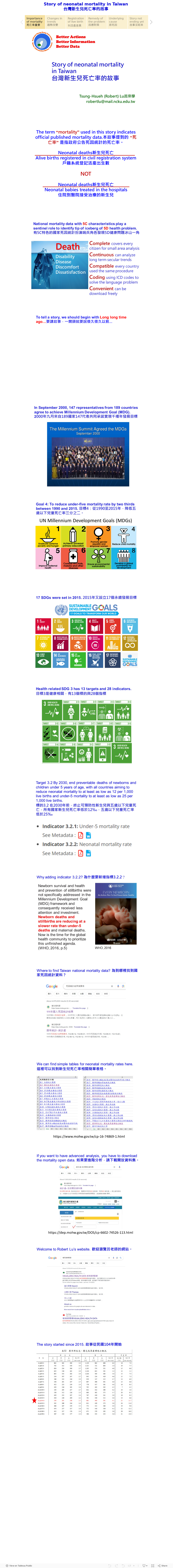 Story of neonatal mortality in Taiwan 台灣新生兒死亡率的故事  