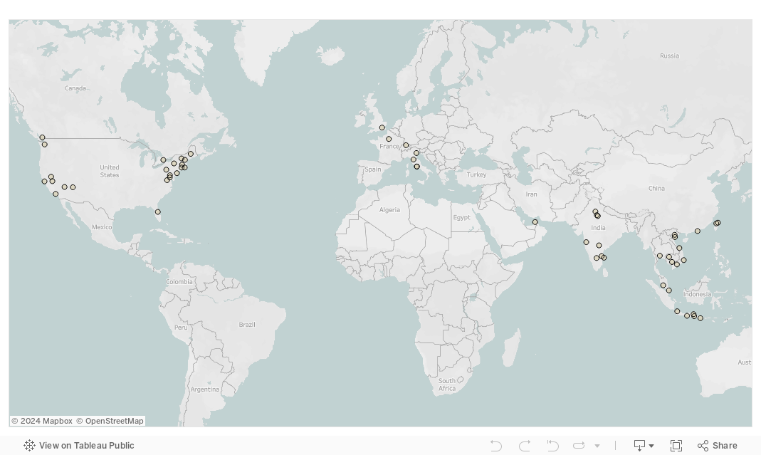 Map of all Places I have travelled 