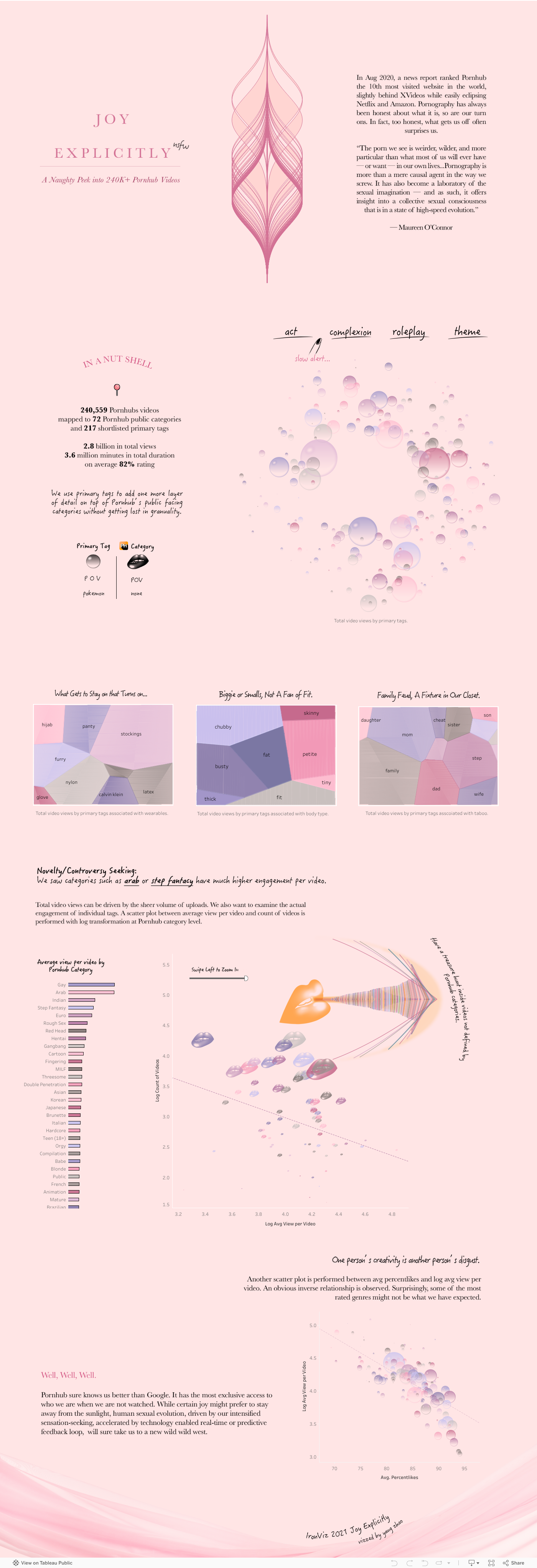 Screenshot of a dashboard from the IronViz submissions
