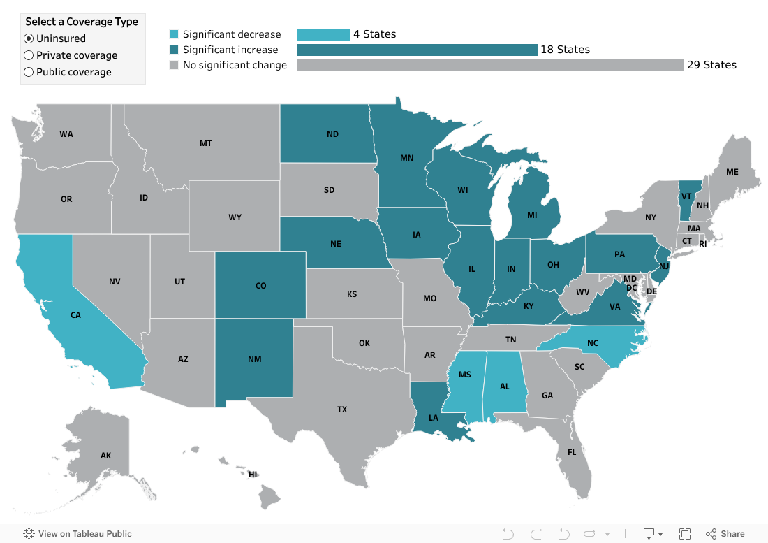 Key State-Level Findings from the 2024 ACS by Age: Nonelderly Adults (19-64) 