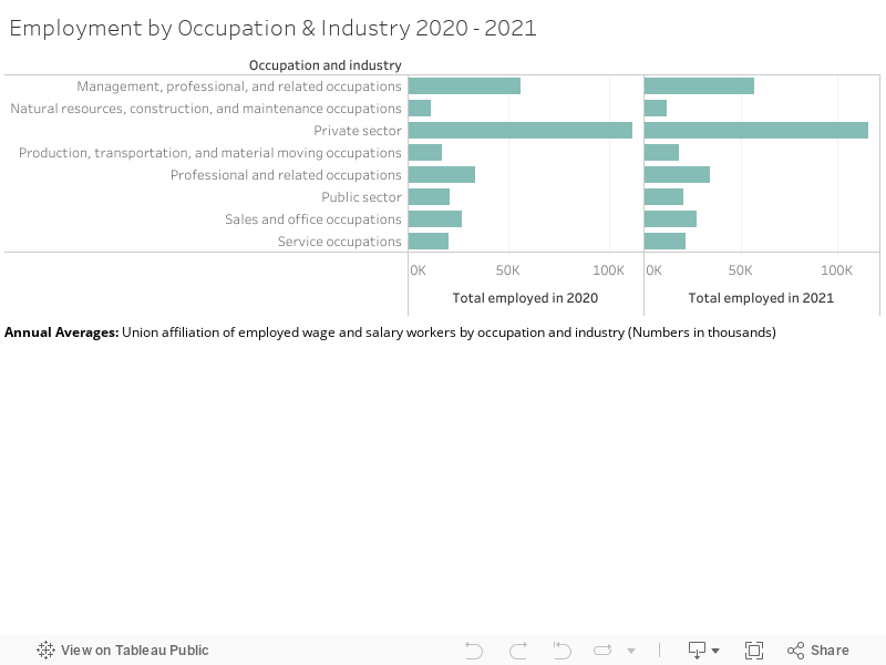 Employment by Occupation & Industry 2020 - 2021 