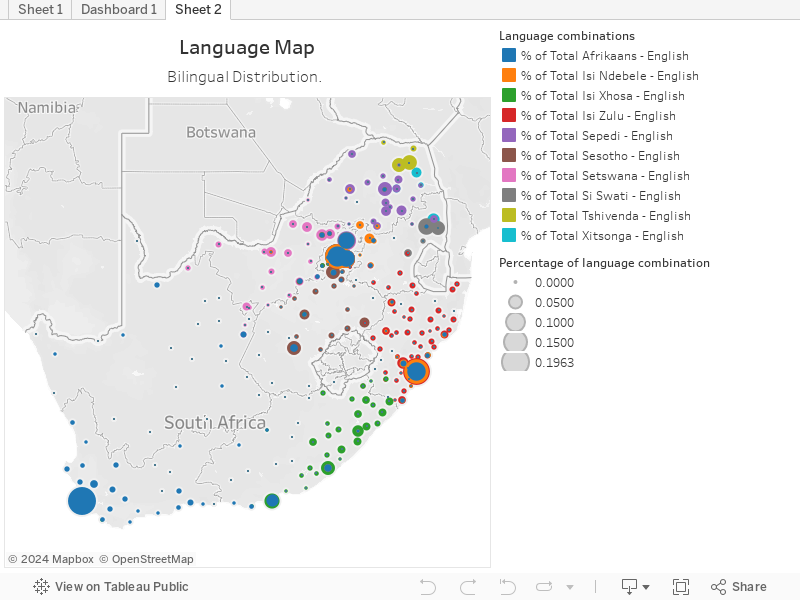 Language MapBilingual Distribution.  