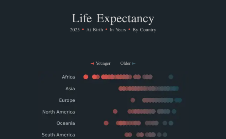 Life Expectancy By Country 2025
