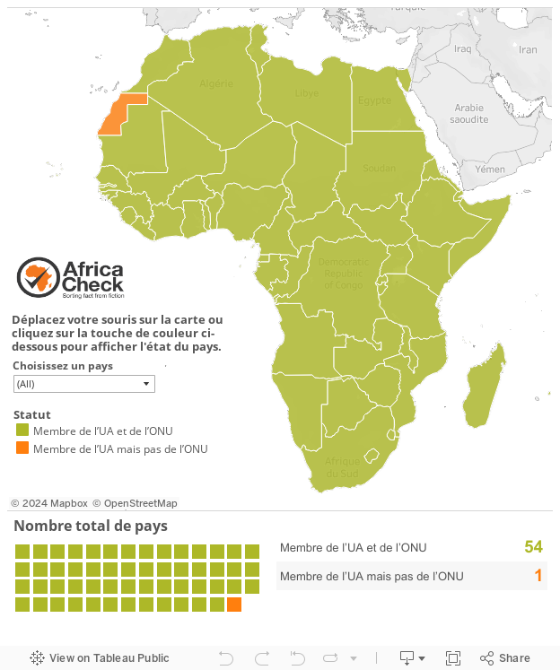 Combien de pays y-a-t-il en Afrique