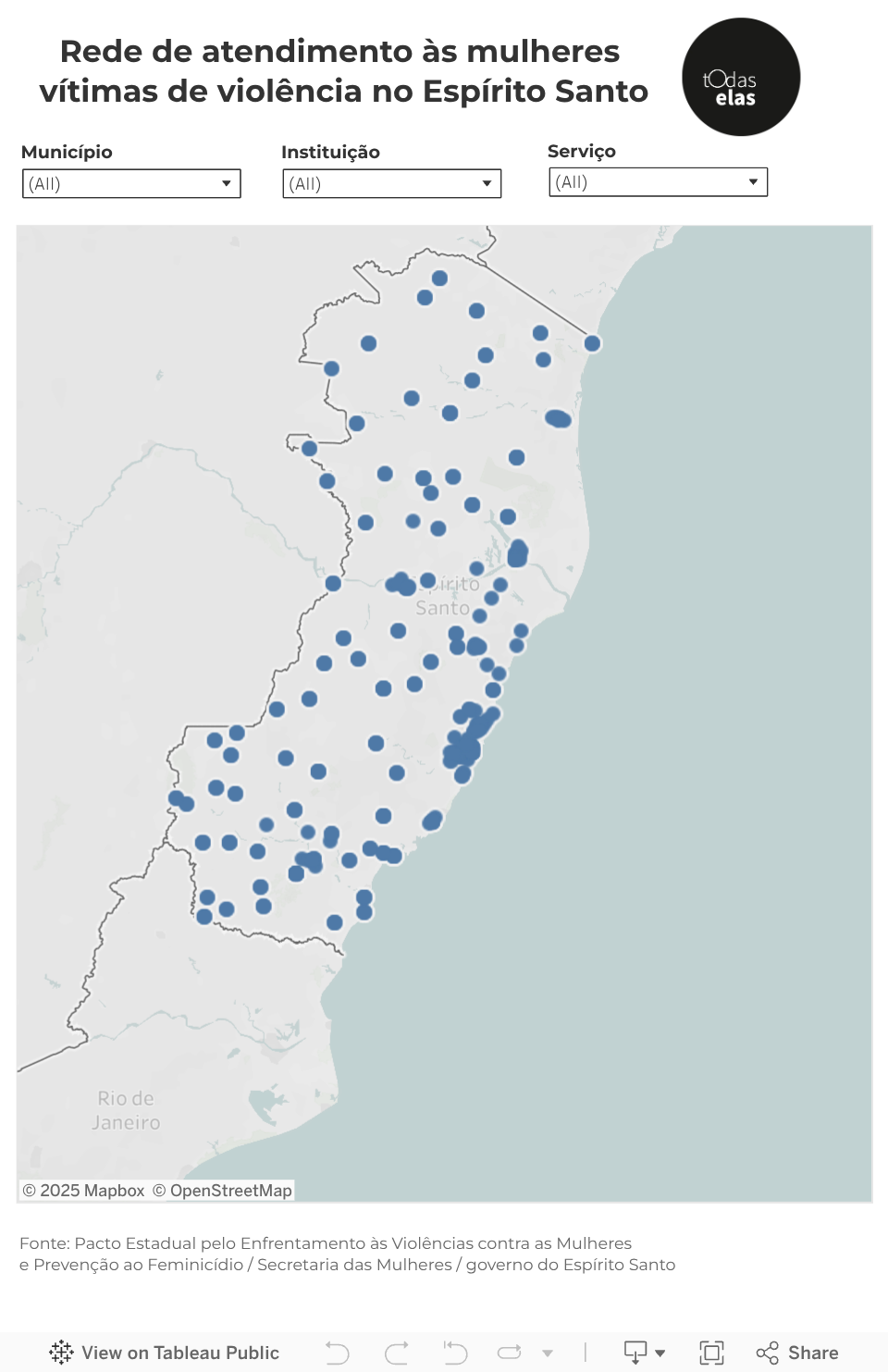 Rede de atendimento às mulheres vítimas de violência no ES 