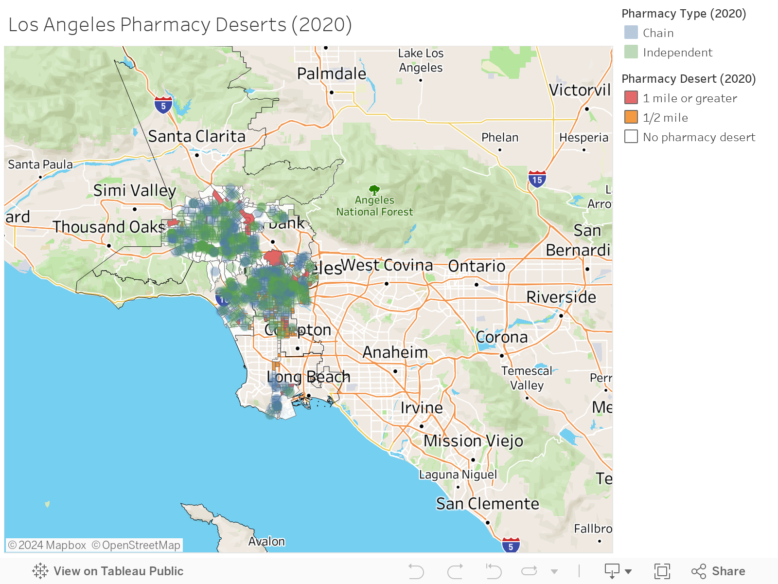 Los Angeles Pharmacy Deserts (2020) 