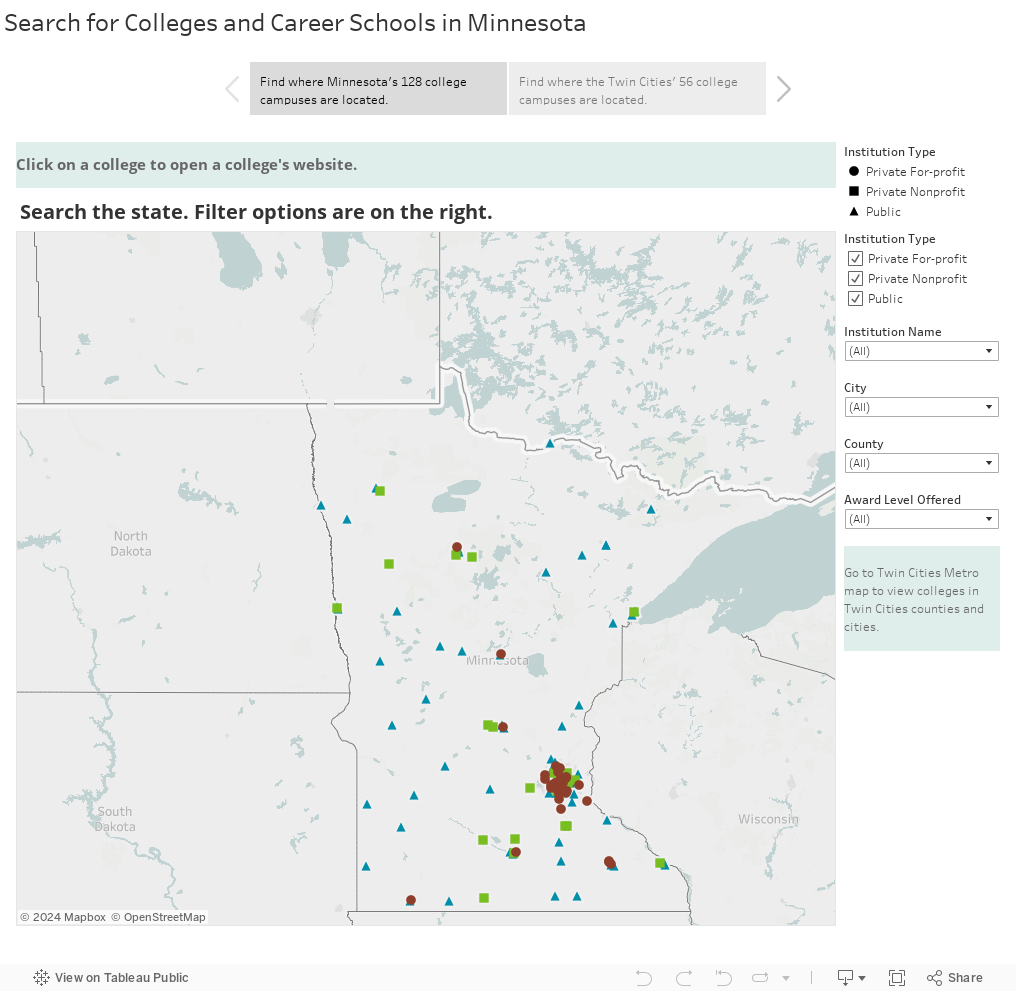 Search for Colleges and Career Schools in Minnesota 