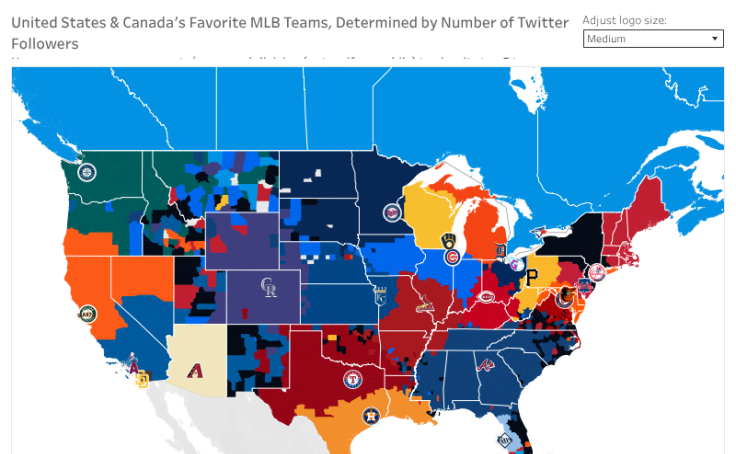 Mlb Team Fan Map Mlb Fan Map
