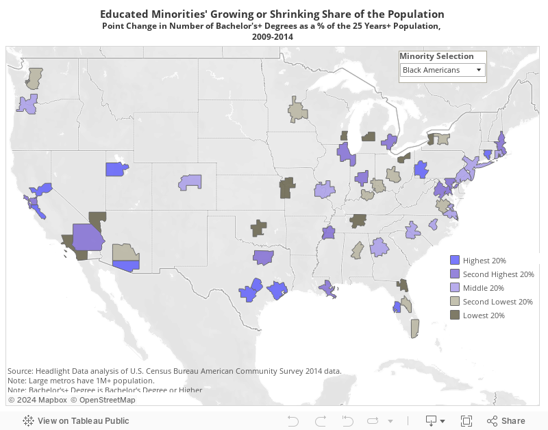 Educated Minorities' Growing or Shrinking Share of the Population 