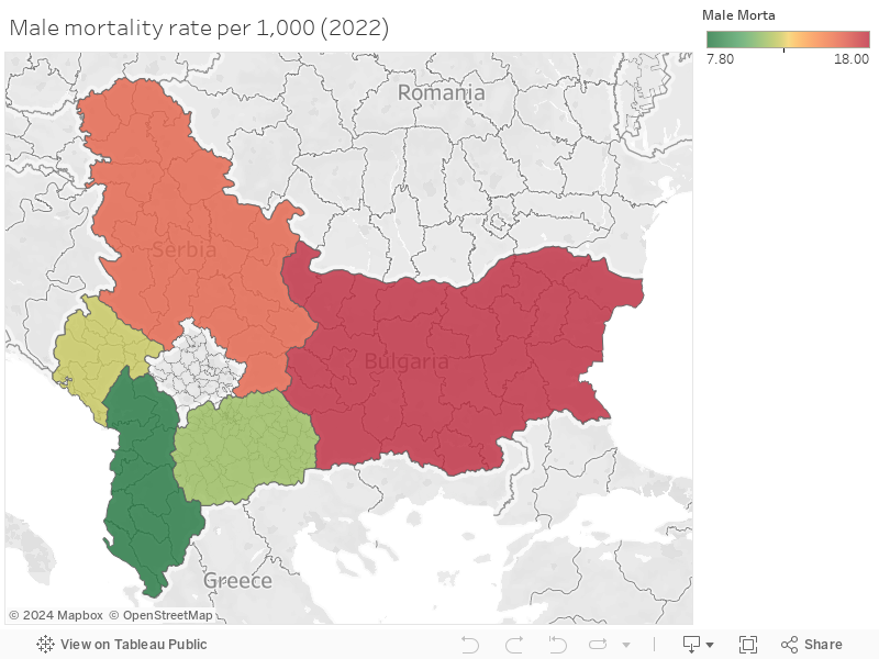 Male mortality rate per 1,000 (2022)  