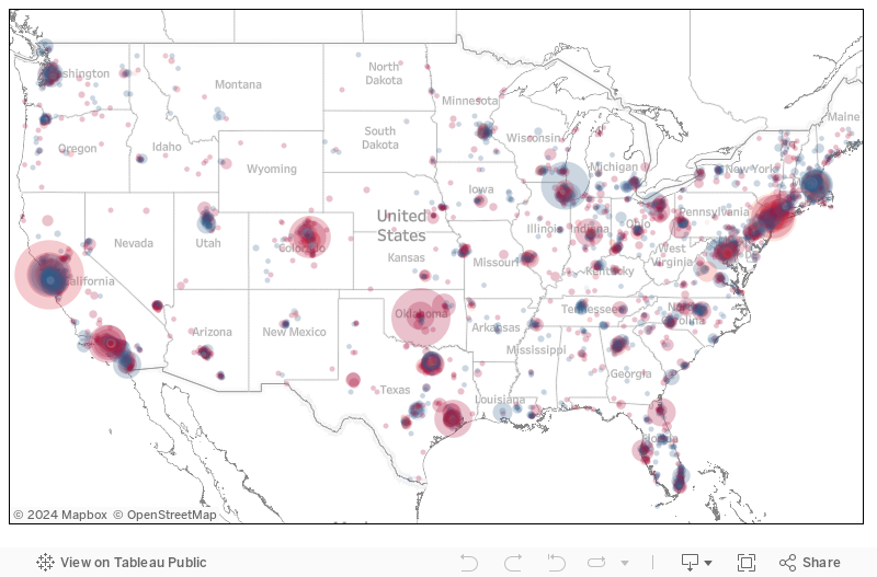 Map of the funding hot spots 