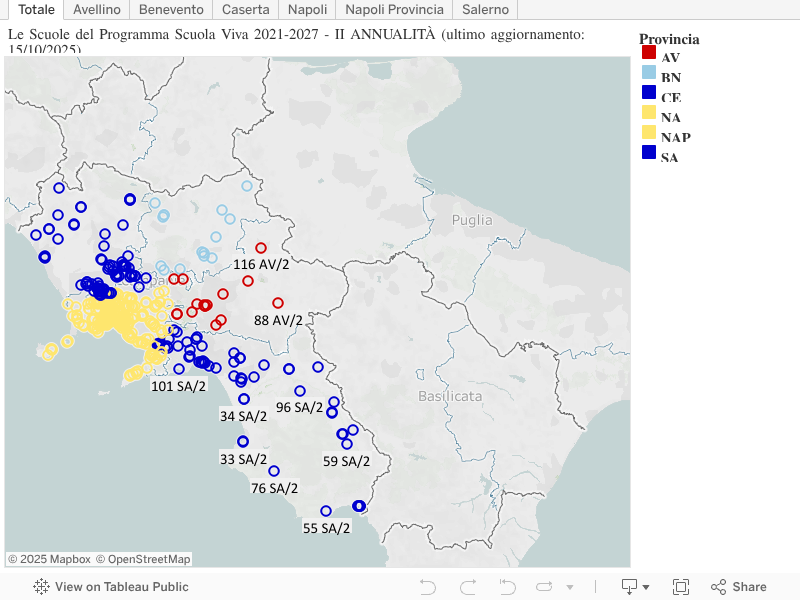 Le Scuole del Programma Scuola Viva 2021-2027 - II ANNUALITÀ (ultimo aggiornamento: 15/10/2025) 