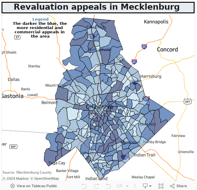 Map: Where Mecklenburg revaluation appeals come from | Charlotte Observer