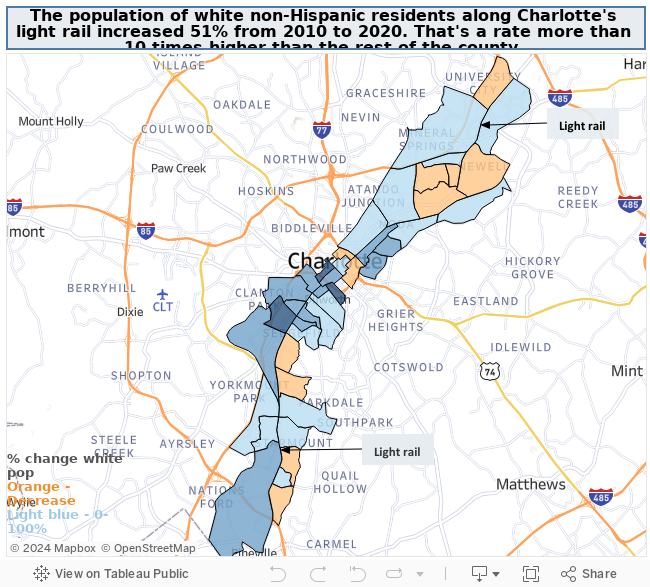 Census: Gentrification speeds up along Charlotte light rail | Charlotte ...