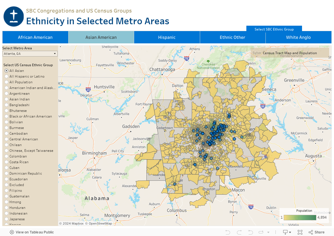 Metro Areas Dashboard (Census Tract Map) 