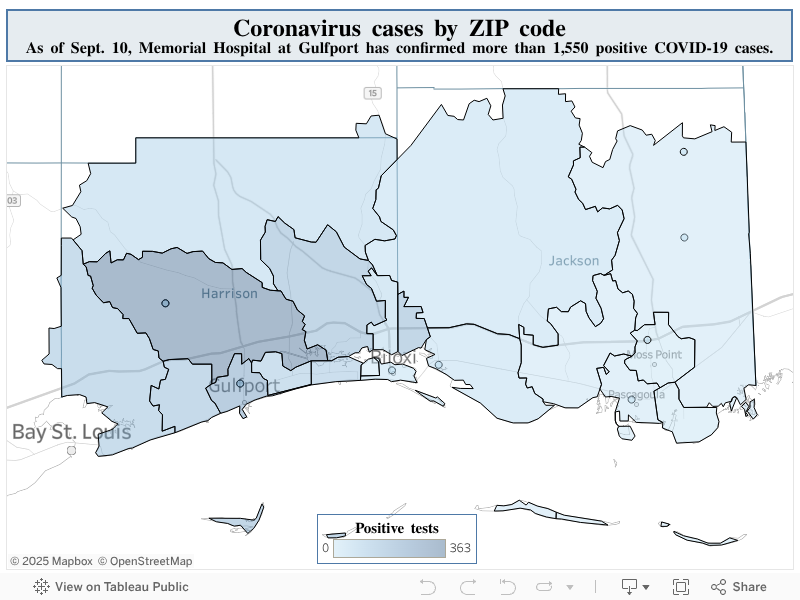 Maps Coronavirus cases near me on MS Gulf Coast Biloxi Sun Herald