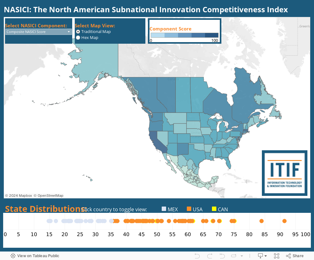 NASICI: The North American Subnational Innovation Competitiveness Index 
