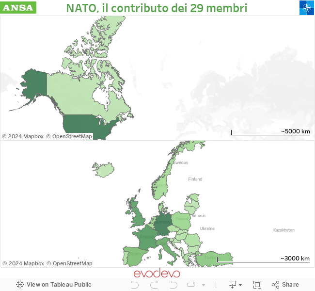  NATO, il contributo dei 29 membri 