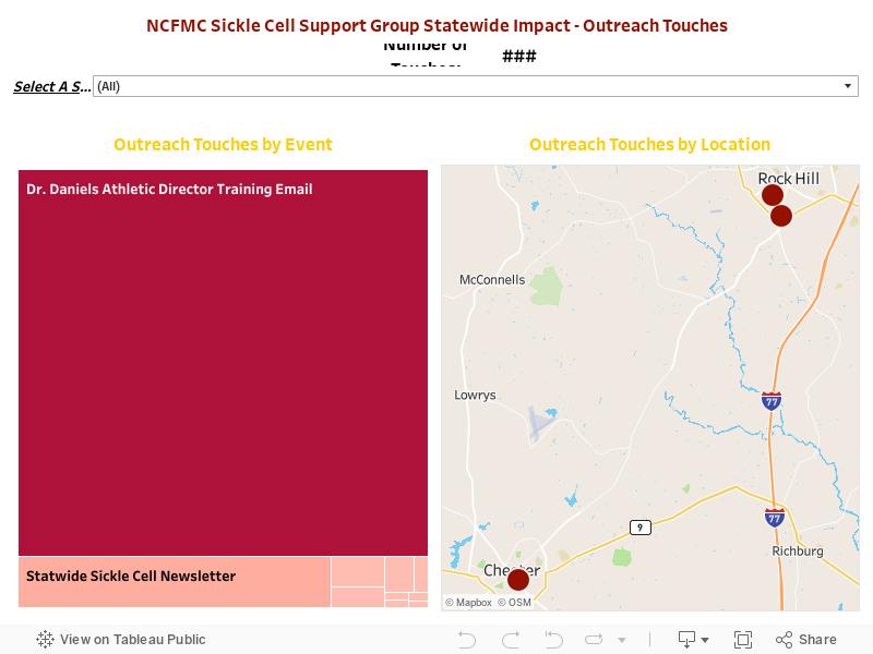 NCFMC Sickle Cell Support Group Statewide Impact - Outreach Touches 