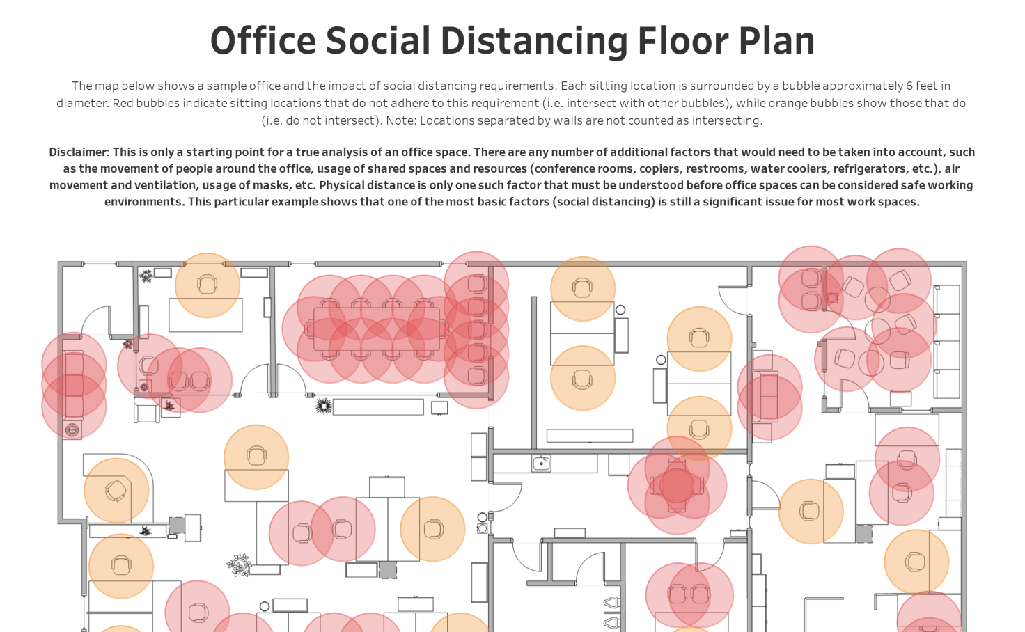 Office Social Distancing Floor Plan Ken Flerlage Tableau Public