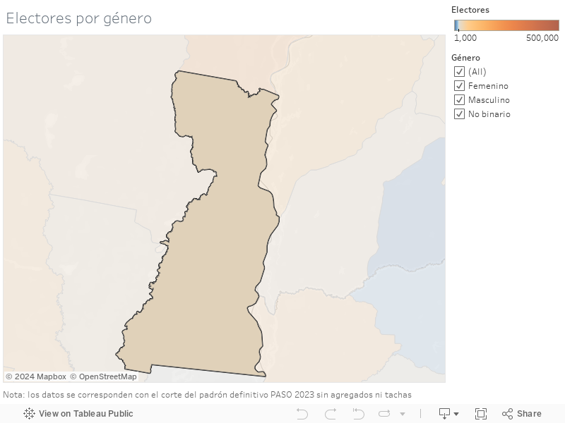 Electores por género  