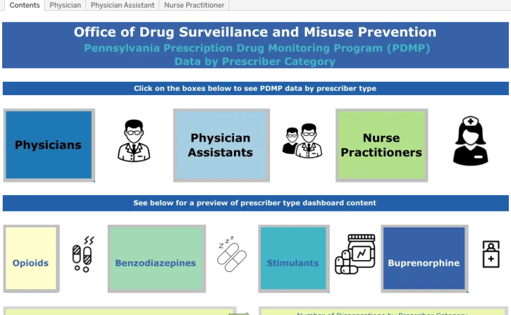 Pdmp Database Workbook thumbnail, PDMP Data by Prescriber Category