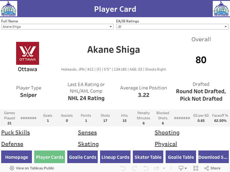 Player Cards 