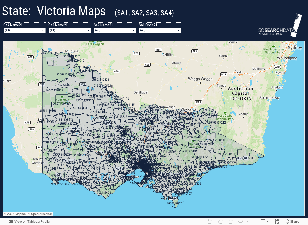 SA1 Map Australia 