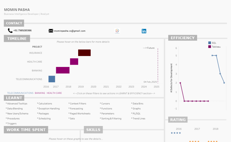 Interactive Resume Gallery | Tableau Public