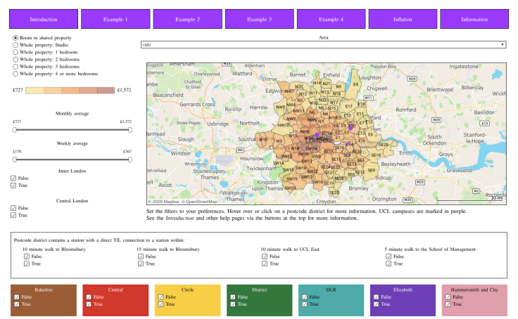 Workbook thumbnail, London Rents Map with UCL Transport Connections
